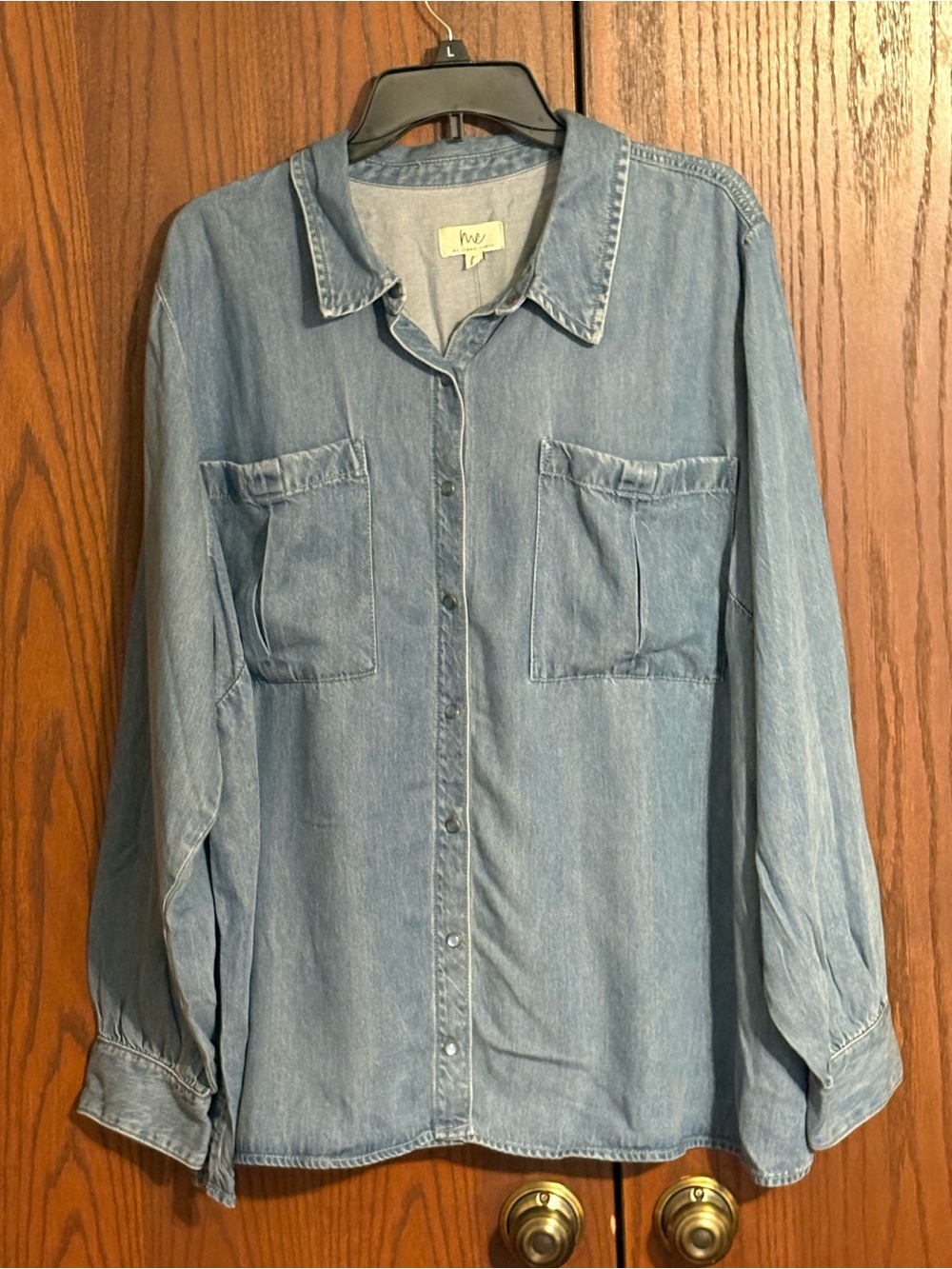 Jenny Garth Light Blue Denim Button-Down Shirt